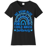 We Wear Blue Child Abuse Prevention Child Abuse Awareness Women's T-Shirt