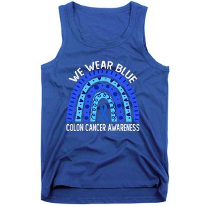 We Wear Blue Rainbow For Colon Cancer Awareness Gift Tank Top