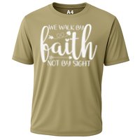 We Walk By Faith Not By Sight God Faith Jesus Cooling Performance Crew T-Shirt