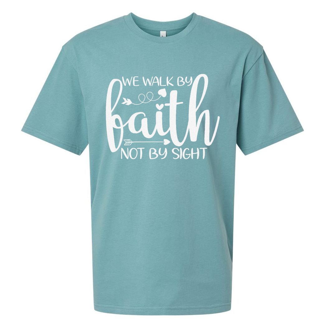 We Walk By Faith Not By Sight God Faith Jesus Sueded Cloud Jersey T-Shirt