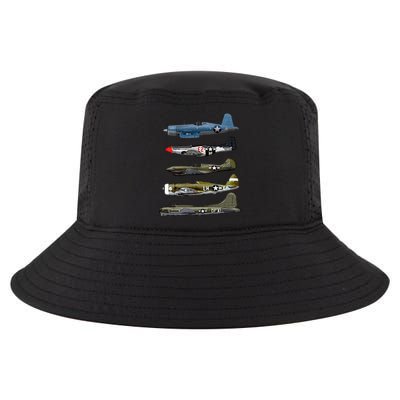 WW2 Warplane B17 P51 Mustang F4U Corsair P40 Warhawk Gift  Cool Comfort Performance Bucket Hat