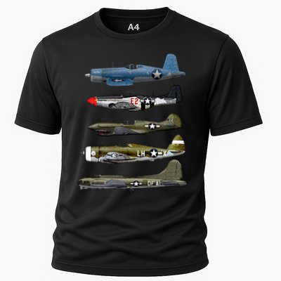 WW2 Warplane B17 P51 Mustang F4U Corsair P40 Warhawk Gift  Performance Shirt