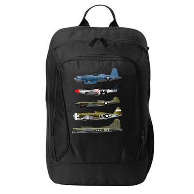 WW2 Warplane B17 P51 Mustang F4U Corsair P40 Warhawk Gift  City Backpack