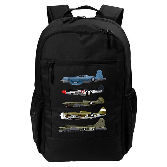 WW2 Warplane B17 P51 Mustang F4U Corsair P40 Warhawk Gift  Backpack