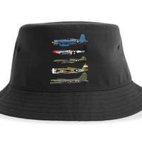 WW2 Warplane B17 P51 Mustang F4U Corsair P40 Warhawk Gift  Sustainable Bucket Hat