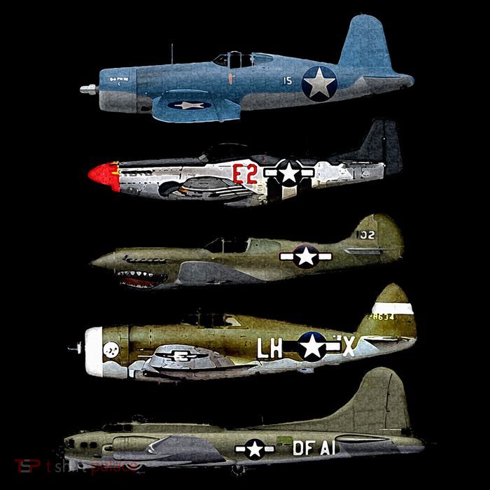 WW2 Warplane B17 P51 Mustang F4U Corsair P40 Warhawk Gift  Mug