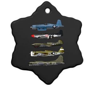 WW2 Warplane B17 P51 Mustang F4U Corsair P40 Warhawk Gift  Ceramic Star Ornament