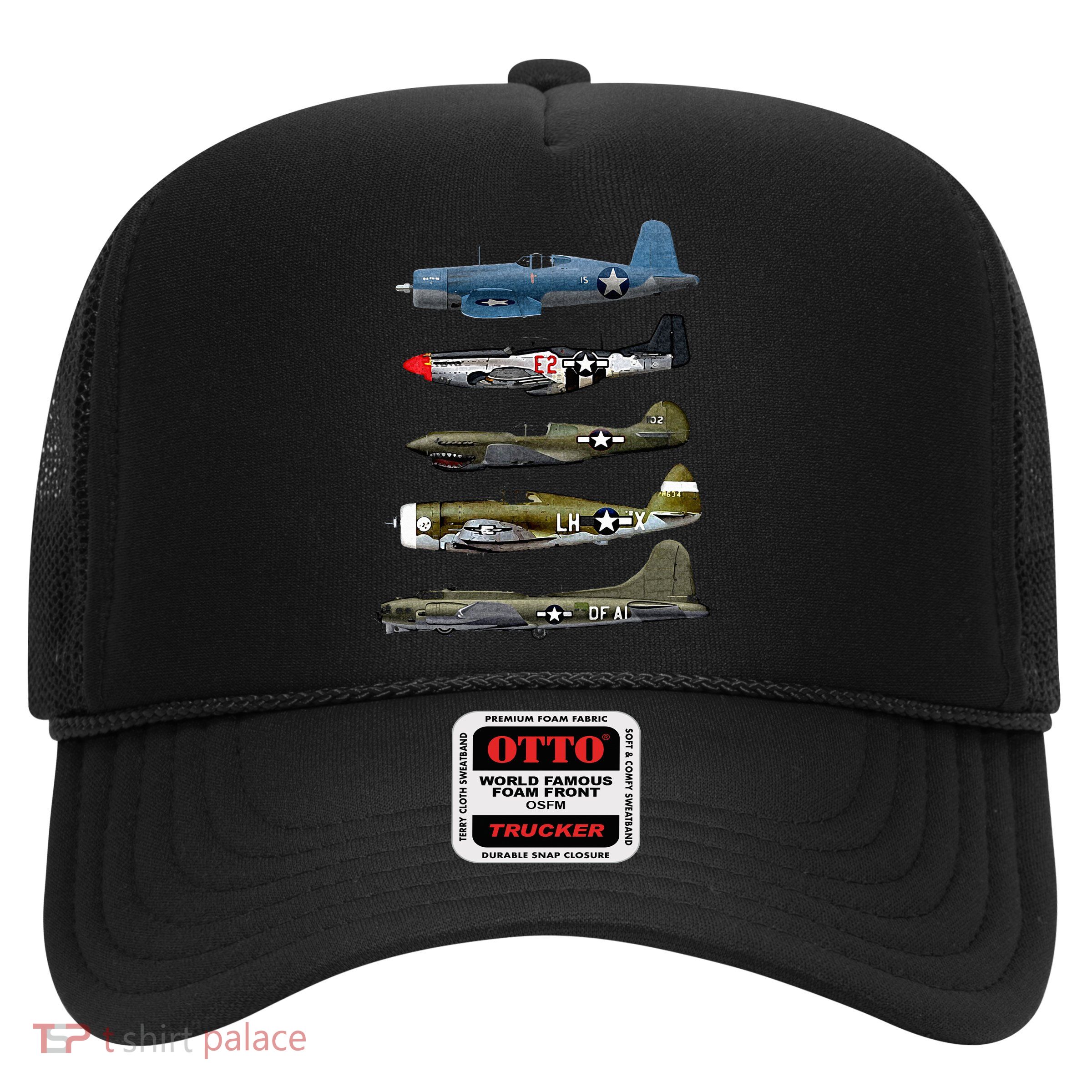 WW2 Warplane B17 P51 Mustang F4U Corsair P40 Warhawk Gift  Trucker Hat