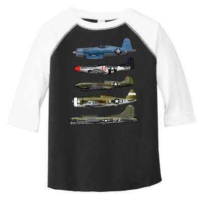 WW2 Warplane B17 P51 Mustang F4U Corsair P40 Warhawk Gift  Toddler Fine Jersey T-Shirt