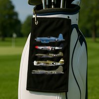 WW2 Warplane B17 P51 Mustang F4U Corsair P40 Warhawk Gift  Golf Towel