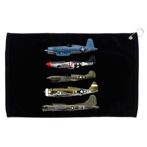 WW2 Warplane B17 P51 Mustang F4U Corsair P40 Warhawk Gift  Grommeted Golf Towel