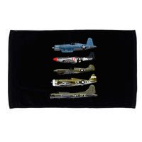 WW2 Warplane B17 P51 Mustang F4U Corsair P40 Warhawk Gift  Microfiber Hand Towel