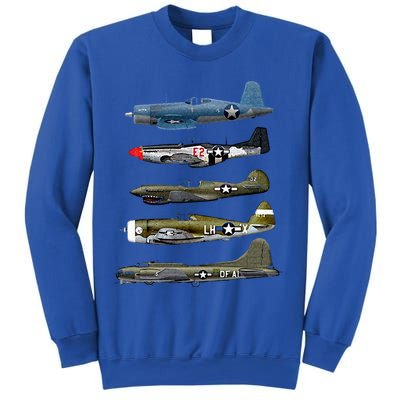 WW2 Warplane B17 P51 Mustang F4U Corsair P40 Warhawk Gift  Sweatshirt