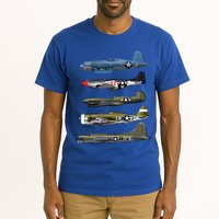 WW2 Warplane B17 P51 Mustang F4U Corsair P40 Warhawk Gift  Tall T-Shirt