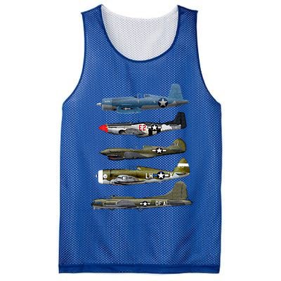 WW2 Warplane B17 P51 Mustang F4U Corsair P40 Warhawk Gift  Mesh Reversible Basketball Jersey Tank
