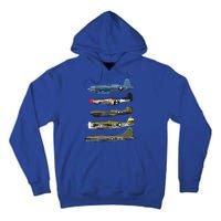 WW2 Warplane B17 P51 Mustang F4U Corsair P40 Warhawk Gift  Tall Hoodie