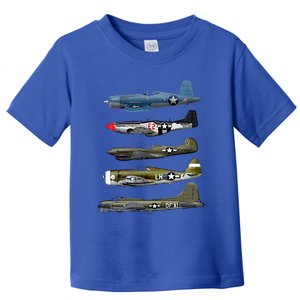 WW2 Warplane B17 P51 Mustang F4U Corsair P40 Warhawk Gift  Toddler T-Shirt