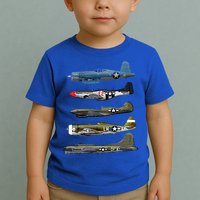 WW2 Warplane B17 P51 Mustang F4U Corsair P40 Warhawk Gift  Toddler T-Shirt