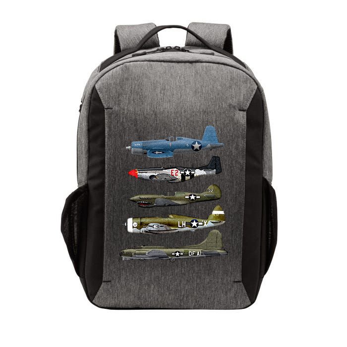 WW2 Warplane B17 P51 Mustang F4U Corsair P40 Warhawk Gift  Vector Backpack