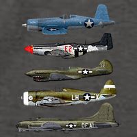 WW2 Warplane B17 P51 Mustang F4U Corsair P40 Warhawk Gift  Vector Backpack