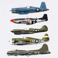 WW2 Warplane B17 P51 Mustang F4U Corsair P40 Warhawk Gift  Garment-Dyed Sweatshirt