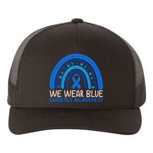 We Wear Blue Diabetes Awareness Motif Yupoong Adult 5-Panel Trucker Hat