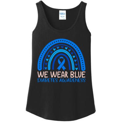 We Wear Blue Diabetes Awareness Motif Ladies Essential Tank