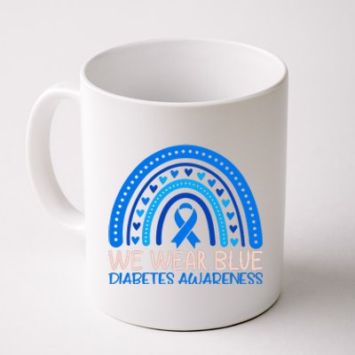 We Wear Blue Diabetes Awareness Motif Coffee Mug