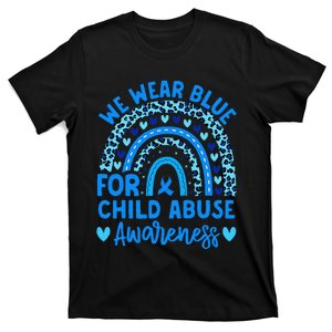 We Wear Blue Child Abuse Prevention Child Abuse Awareness T-Shirt