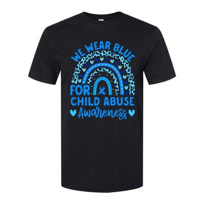 We Wear Blue Child Abuse Prevention Child Abuse Awareness Softstyle® CVC T-Shirt