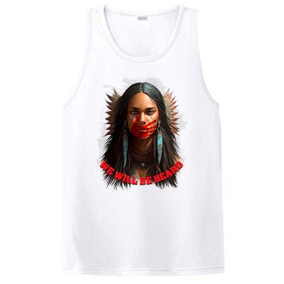 We Will Be Heard Missing And Murdered Indigenous Women MMIW PosiCharge Competitor Tank