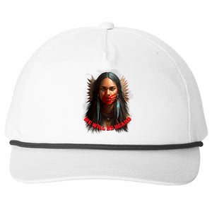 We Will Be Heard Missing And Murdered Indigenous Women MMIW Snapback Five-Panel Rope Hat