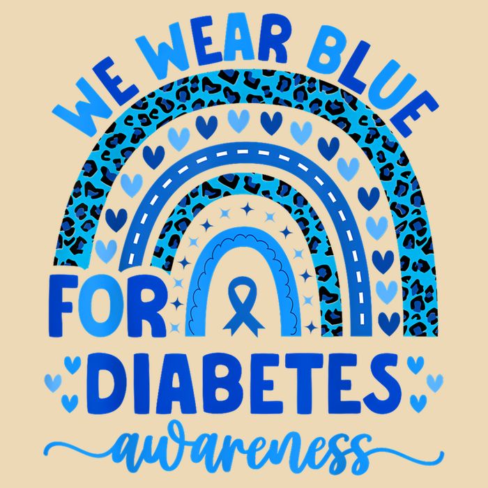 We Wear Blue For Diabetes Awareness Diabetic Zip Tote Bag