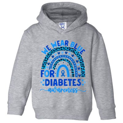 We Wear Blue For Diabetes Awareness Diabetic Toddler Hoodie
