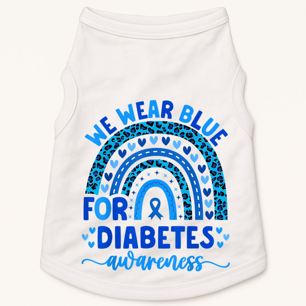 We Wear Blue For Diabetes Awareness Diabetic Doggie Tank