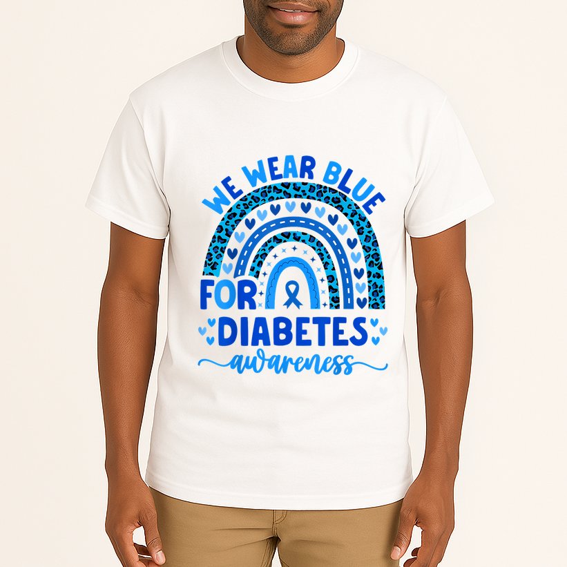 We Wear Blue For Diabetes Awareness Diabetic Tall T-Shirt