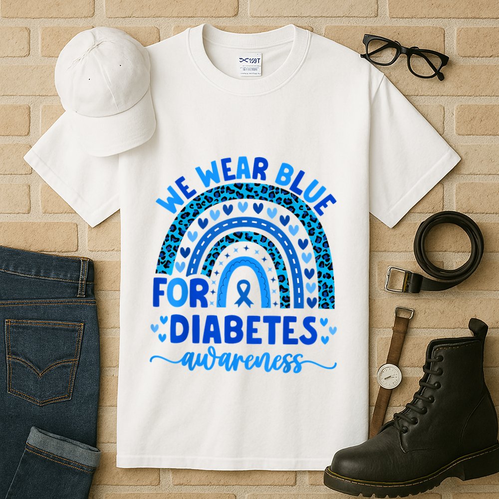 We Wear Blue For Diabetes Awareness Diabetic Tall T-Shirt