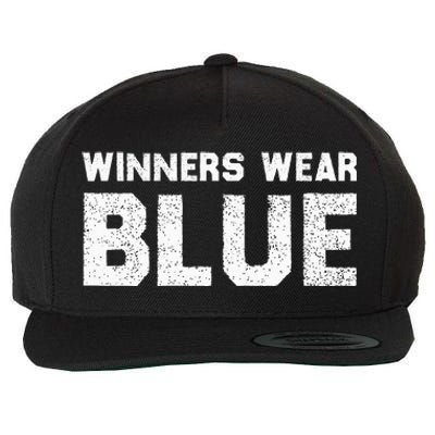 Winners Wear Blue Spirit Wear Team Game Color War Wool Snapback Cap