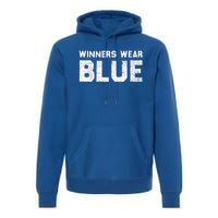 Winners Wear Blue Spirit Wear Team Game Color War Premium Hoodie