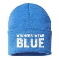 Winners Wear Blue Spirit Wear Team Game Color War Sustainable Knit Beanie