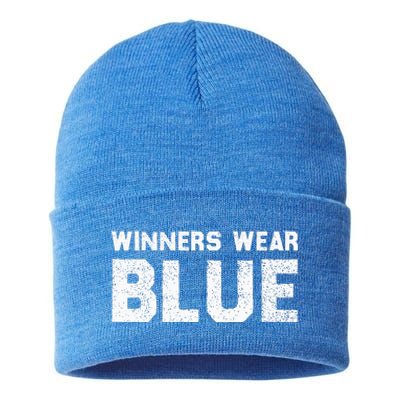 Winners Wear Blue Spirit Wear Team Game Color War Sustainable Knit Beanie