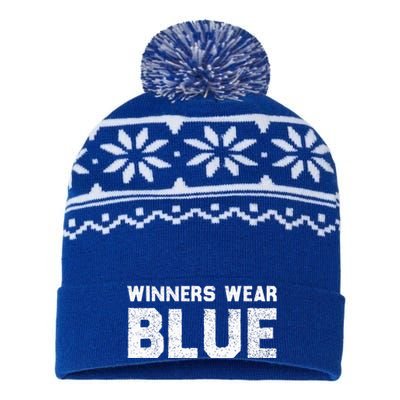 Winners Wear Blue Spirit Wear Team Game Color War USA-Made Snowflake Beanie