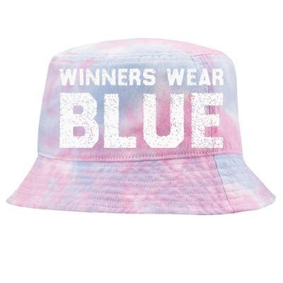 Winners Wear Blue Spirit Wear Team Game Color War Tie-Dyed Bucket Hat