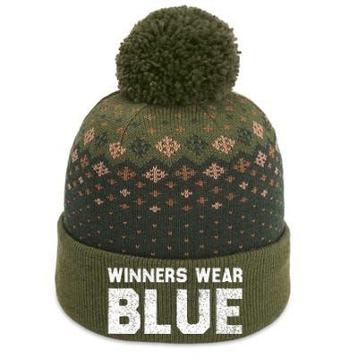 Winners Wear Blue Spirit Wear Team Game Color War The Baniff Cuffed Pom Beanie