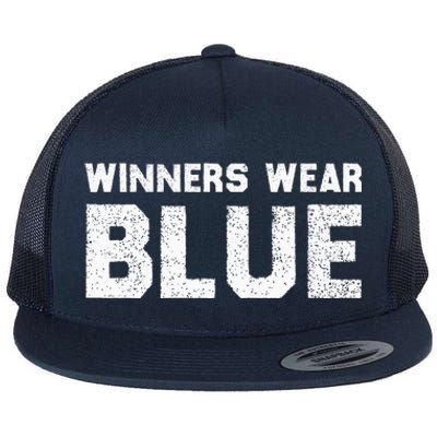 Winners Wear Blue Spirit Wear Team Game Color War Flat Bill Trucker Hat