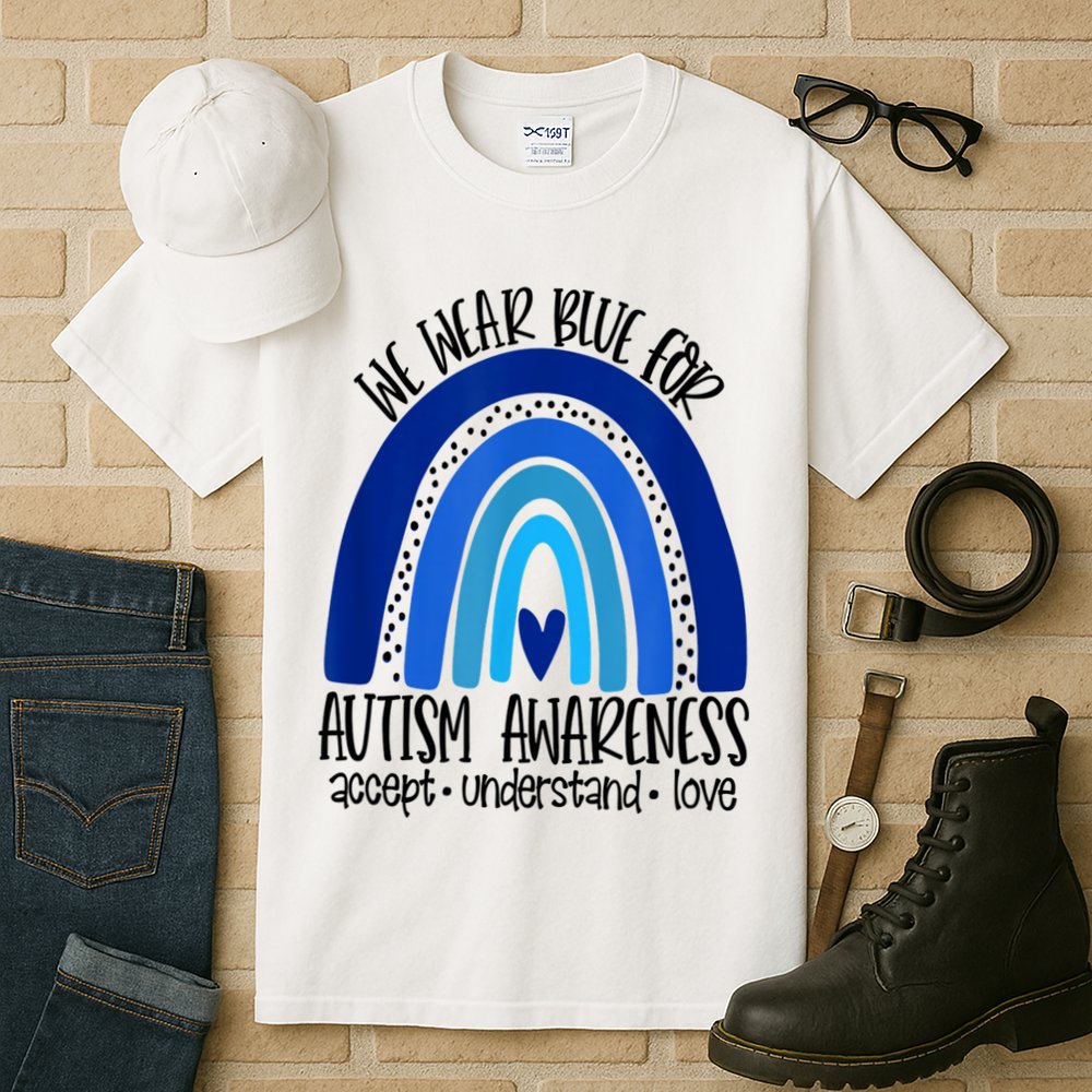 We Wear Blue For Autism Awareness, Accept Understand Love Tall T-Shirt