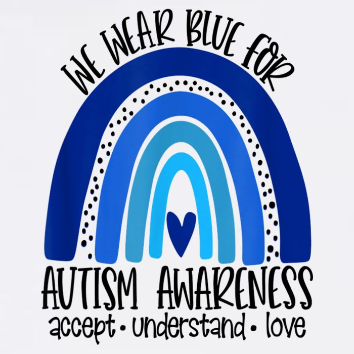 We Wear Blue For Autism Awareness, Accept Understand Love Baby Bodysuit