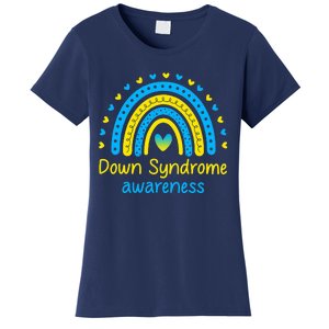 We Wear Blue And Yellow Down Syndrome Awareness Women's T-Shirt