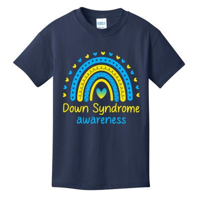 We Wear Blue And Yellow Down Syndrome Awareness Kids T-Shirt