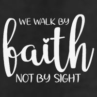We Walk By Faith Not By Sight God Faith Jesus 1 7 Panel Mesh Trucker Snapback Hat